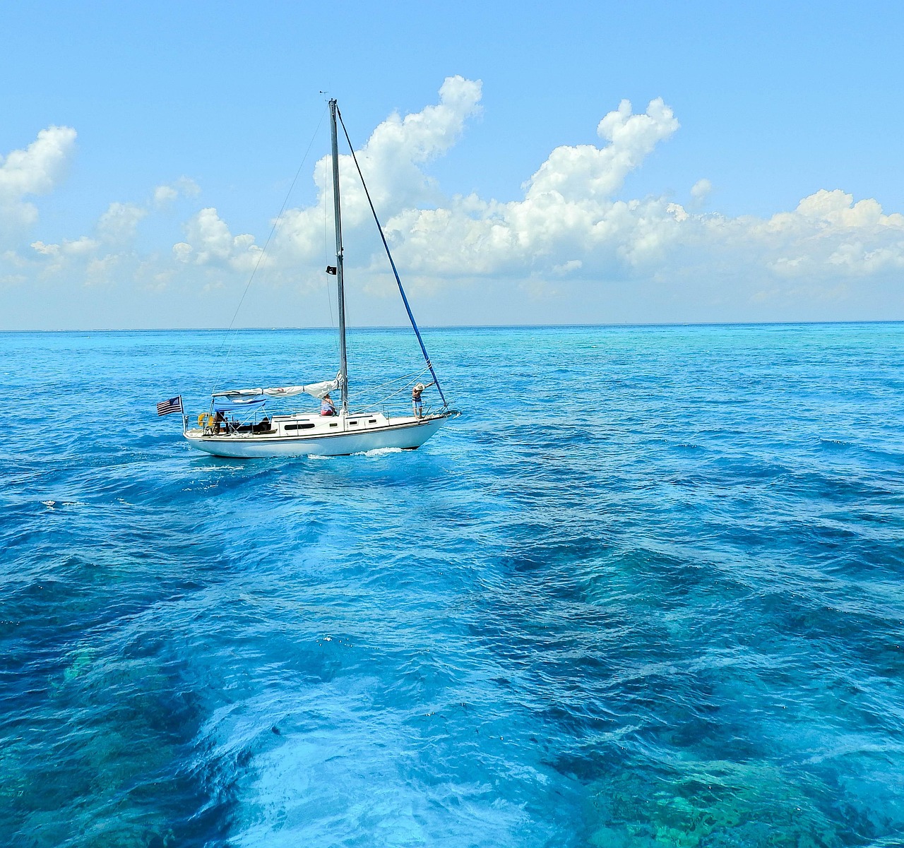Pemandangan laut dan perahu Key West